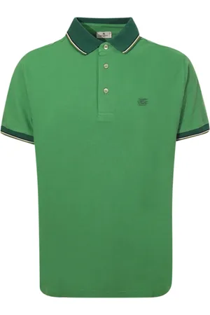 Etro Top, Herre, Grøn, XL, Bomuld, Grøn Polo Skjorte Ensfarvet Bomuld