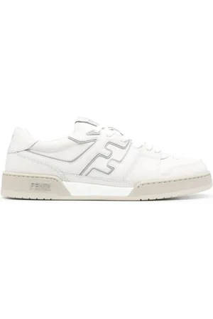 Fendi Sko, Herre, , 44 EU, Læder, Mix Vitello Logo Læder Sneakers
