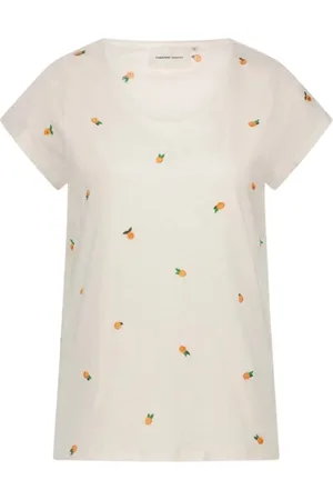 Fabienne Chapot Top, Dame, Hvid, XL, Phil Round V T-Shirt