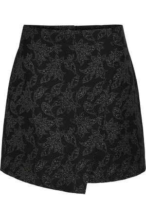 Bruuns Bazaar Nederdel, Dame, Sort, 2XL, Polyester, Wrap Skirt Larkspurbbmadin