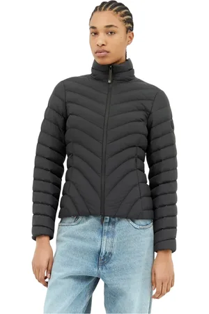 Moncler Jakke, Dame, Sort, S, Uld, Mat Finish Kort Dunjakke