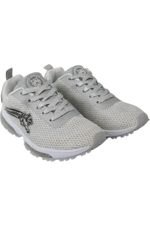 Philipp Plein Sko, Dame, Grå, 36 EU, Uld, Allsidige Gretel Sneakers til Kvinder
