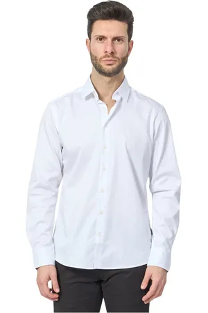 Bugatti Skjorte, Herre, Hvid, 3XL, Hvid Button-Up Skjorte