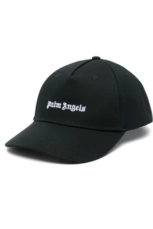 Palm Angels Tilbehør, Herre, Sort, ONE SIZE, Bomuld, Logo Broderet Kasket