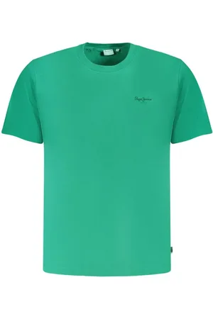 Pepe Jeans Top, Herre, Grøn, XL, Bomuld, Grøn Logo Print Bomuld T-shirt