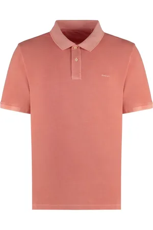 GANT Top, Herre, Lyserød, L, Bomuld, Bomuld Polo Skjorte med Ribkanter