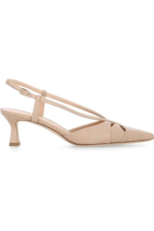 Julie Dee Sko, Dame, Lyserød, 37 EU, Læder, Rosa Læder Slingback med Pil Tå