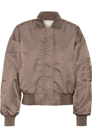 My Essential Wardrobe Jakke, Dame, Brun, S, Uld, Kort Bomberjakke Major