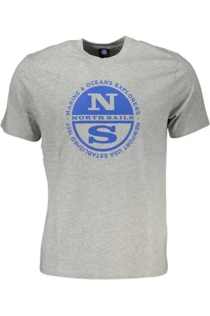 North Sails Top, Herre, Grå, M, Trykt Logo T-shirt