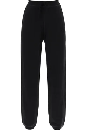 Ganni Bukser, Dame, Sort, M, Bomuld, Distressed-effekt Butterfly Logo Cotton Joggers