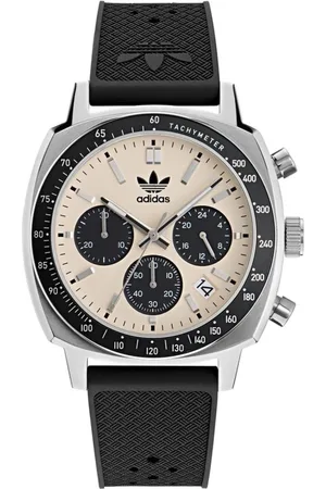 adidas Tilbehør, unisex, Sort, ONE SIZE, Sort Silikone Analog Kvartsur