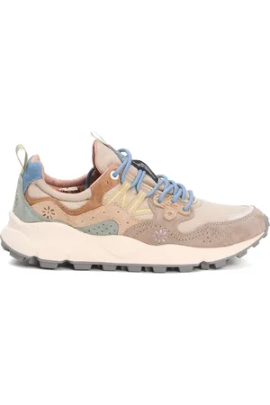 Flower Mountain Sko, Herre, Flerfarvet, 41 EU, Suede, Beige Sneakers Ripstop Suede Trekking Style