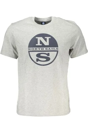 North Sails Top, Herre, Grå, M, Bomuld, Tryk Logo Bomuld T-Shirt