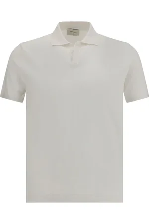 BROOKSFIELD Top, Herre, Hvid, 2XL, Bomuld, Klassisk Polo Sweater med Ribbed Hem