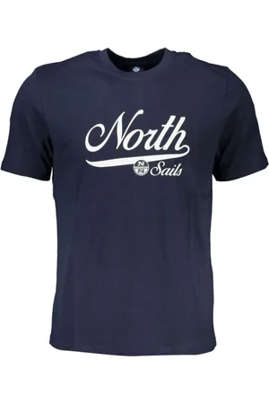North Sails Top, Herre, Blå, M, Bomuld, Blå Bomuld Tryk Logo T-Shirt