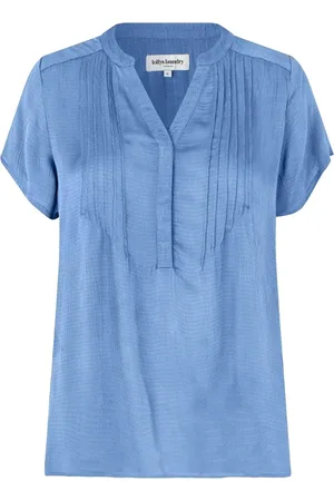 Lollys Laundry Bluser & Skjorter, Dame, Blå, L, Blå Heatherll Top Kortærmet T-shirt