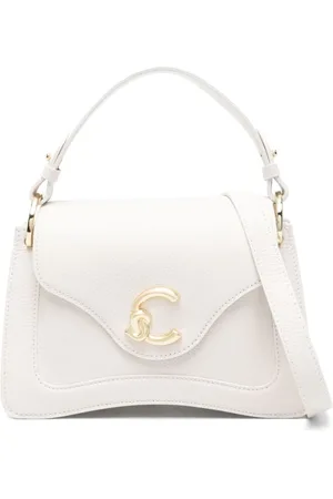 Coccinelle Taske, Dame, Hvid, ONE SIZE, Uld, Hvid Foldover Top Skuldertaske