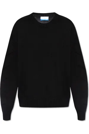 OFF-WHITE Strik, Herre, Sort, 2XL, Bomuld, Bomulds Sweater