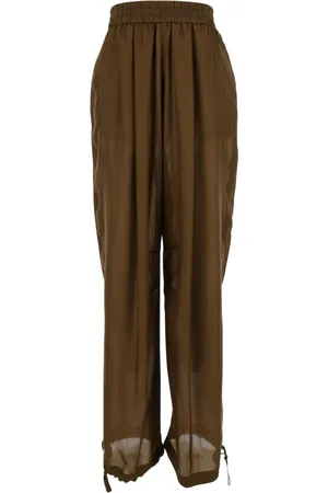 Serafini Bukser, Dame, Brun, S, Silkebrune elastiske taljebukser