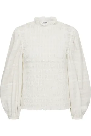 Co`Couture Bluser & Skjorter, Dame, Hvid, S, Keracc Smock Bluse