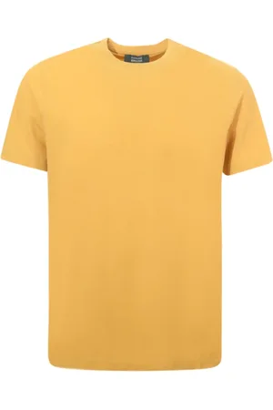 ZANONE Top, Herre, Gul, L, Bomuld, Gul Crewneck T-shirt Slim Fit Bomuld