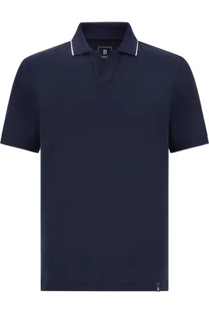 Boggi Milano Top, Herre, Blå, L, Bomuld, Højtydende Piqué Polo Shirt