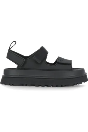 UGG Sko, Dame, Sort, 39 EU, Sorte Sandaler med Velcrolukning