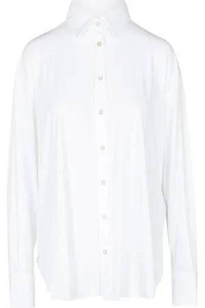 RRD Bluser & Skjorter, Dame, Hvid, XS, Denim, Stretch Skjorte med Klassisk Krave