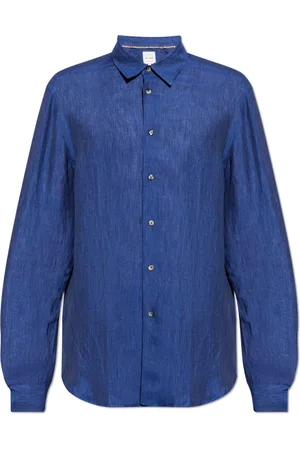 Paul Smith Skjorte, Herre, Blå, M, Linned, Linnedskjorte