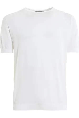 JOHN SMEDLEY Top, Herre, Hvid, L, Bomuld, T-shirts