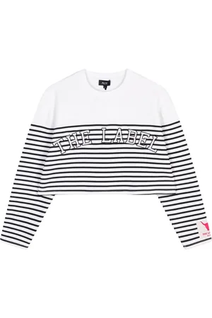 Alix the label Top, Dame, Hvid, M, Bomuld, Stribet Trøje