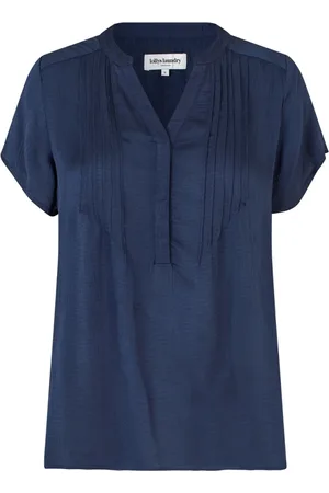 Lollys Laundry Bluser & Skjorter, Dame, Blå, S, Heatherll Top Kortærmet Mørkeblå