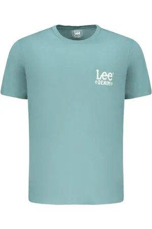 Lee Top, Herre, Grøn, XL, Bomuld, Klassisk Bomuld Crew Neck T-Shirt