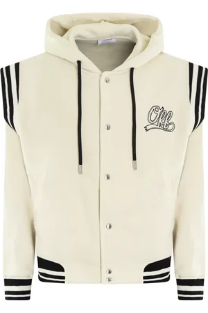 OFF-WHITE Jakke, Herre, Hvid, M, Varsity Fleece Hættetrøje