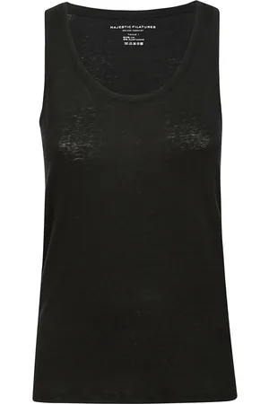 Majestic Top, Dame, Sort, M, Ærmeløse toppe