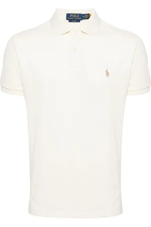 Ralph Lauren Top, Herre, Hvid, L, Creme Pergament Polo Skjorte