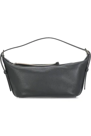 Fabiana Filippi Taske, Dame, Sort, ONE SIZE, Uld, Sort Skuldertaske i Pebble-læder