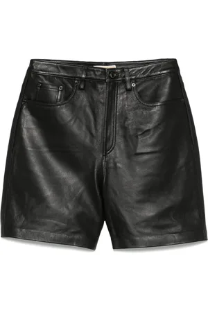 Michael Kors Shorts, Dame, Sort, 2XS, Læder, Sort læder kæreste shorts