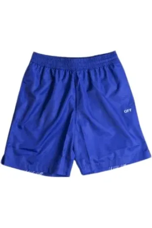 OFF-WHITE Badetøj, Herre, Blå, S, Polyester, Nautical Surfer Badeshorts