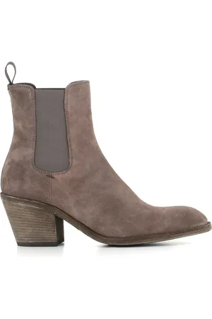 Officine creative Sko, Dame, Grå, 38 1/2 EU, Suede, Grå Suede Chelsea Flade Sko
