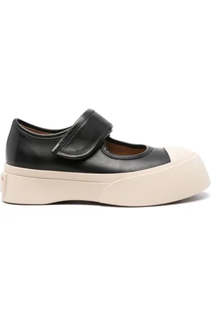 Marni Sko, Dame, Sort, 39 EU, Læder, Sorte Lædersneakers
