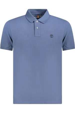 Timberland Top, Herre, Blå, S, Bomuld, Blå Bomuldspolo med Broderi