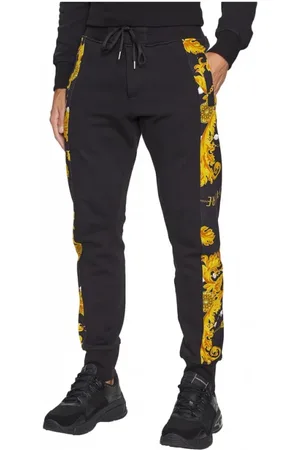 VERSACE Bukser, Herre, Sort, M, Bomuld, Barok Kæde Print Sweatpants