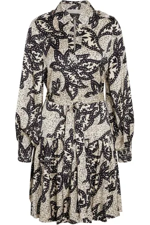 Bruuns Bazaar Kjole, Dame, , S, Sand Print A-linje Kjole