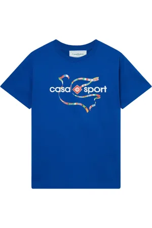 Casablanca Top, Herre, Blå, L, Bomuld, Blå Dueflag T-shirt