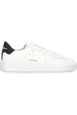 Golden Goose Sko, Dame, Hvid, 36 EU, Læder, Hvide Lædersneakers med Stjernelogo