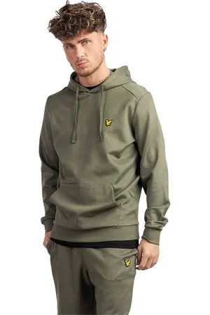 Lyle & Scott Sweathshirts & Hoodies, Herre, Grøn, XS, Bomuld, Fly Fleece Hættetrøje