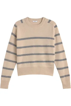 PESERICO SIGN Strik, Herre, , M, Uld, Stribet Uld Cashmere Jumper