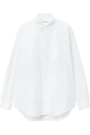 Alexander Wang Bluser & Skjorter, Dame, Hvid, S, Bomuld, Oversize Hvid Skjorte