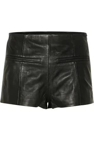 Gestuz Shorts, Dame, Sort, M, Læder, Sort Læder Hotpants Shorts